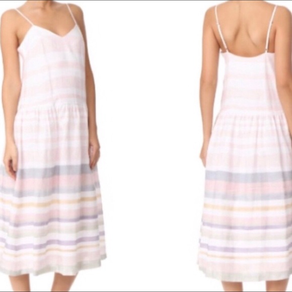 Mara Hoffman Dresses & Skirts - Mara Hoffman Striped Sleeveless Midi Dress Linen